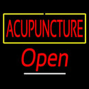 Red Acupuncture With Yellow Border Open Handmade Art Neon Sign