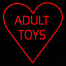 Red Adult Toys Heart Handmade Art Neon Sign