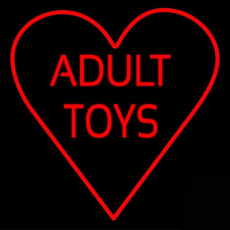 Red Adult Toys Heart Handmade Art Neon Sign