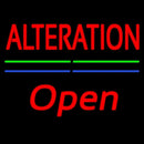Red Alteration Blue Green Line Slant Open Handmade Art Neon Sign
