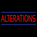 Red Alterations Blue Lines Handmade Art Neon Sign