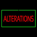 Red Alterations Green Border Handmade Art Neon Sign