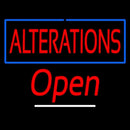 Red Alterations Open White Line Handmade Art Neon Sign