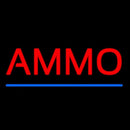 Red Ammo With Blue Line Handmade Art Neon Sign