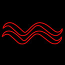 Red Aquarius Logo Handmade Art Neon Sign