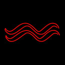 Red Aquarius Logo Handmade Art Neon Sign
