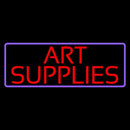 Red Art Supplies With Border Handmade Art Neon Sign
