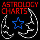 Red Astrology Charts Handmade Art Neon Sign