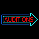 Red Auditions Arrow Handmade Art Neon Sign