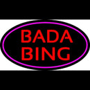 Red Bada Bing With Pink Border Club Handmade Art Neon Sign