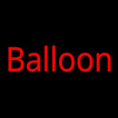 Red Balloon Cursive Handmade Art Neon Sign