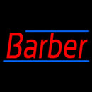 Red Barber With Blue Lines Handmade Art Neon Sign
