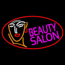 Red Beauty Salon With Girl Handmade Art Neon Sign