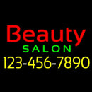 Red Beauty Salon With Phone Number Handmade Art Neon Sign