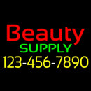 Red Beauty Supply With Phone Number Handmade Art Neon Sign