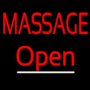 Red Block Massage Open Handmade Art Neon Sign