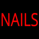 Red Block Nails Handmade Art Neon Sign