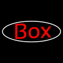 Red Box With Oval Handmade Art Neon Sign