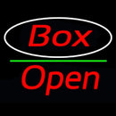 Red Box With Oval With Open 2 Handmade Art Neon Sign