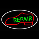 Red Boot Green Repair With Border Handmade Art Neon Sign