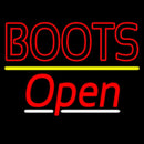 Red Boots Open Handmade Art Neon Sign