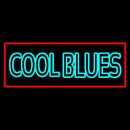 Red Border Cool Blues Handmade Art Neon Sign