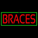 Red Braces Green Border Handmade Art Neon Sign