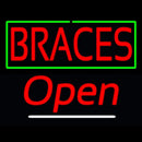 Red Braces Open Handmade Art Neon Sign