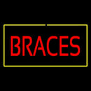 Red Braces Yellow Border Handmade Art Neon Sign