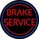 Red Brake Service Blue Circle Handmade Art Neon Sign