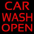 Red Car Wash Open Handmade Art Neon Sign