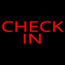 Red Check In Handmade Art Neon Sign