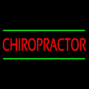 Red Chiropractor Green Lines Handmade Art Neon Sign