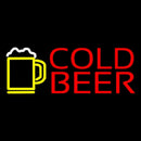 Red Cold Beer With Yellow Mug Handmade Art Neon Sign