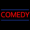 Red Comedy Blue Lines Handmade Art Neon Sign