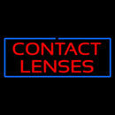 Red Contact Lenses Blue Border Handmade Art Neon Sign