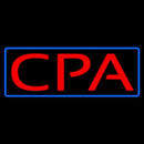 Red Cpa Blue Border Handmade Art Neon Sign