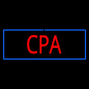 Red Cpa With Blue Border Handmade Art Neon Sign