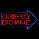 Red Currency Exchange With Arrow Handmade Art Neon Sign