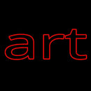 Red Cursive Art 1 Handmade Art Neon Sign