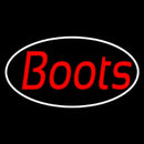 Red Cursive Boots Handmade Art Neon Sign