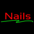 Red Cursive Nails Handmade Art Neon Sign