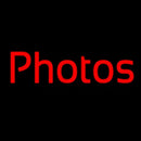 Red Cursive Photos Handmade Art Neon Sign