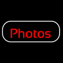 Red Cursive Photos With Border Handmade Art Neon Sign