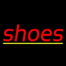 Red Cursive Shoes With Lines Handmade Art Neon Sign
