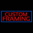 Red Custom Framing Blue Border Handmade Art Neon Sign