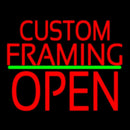 Red Custom Framing With Open 1 Handmade Art Neon Sign