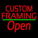 Red Custom Framing With Open 3 Handmade Art Neon Sign