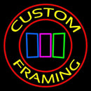 Red Custom Yellow Framing With Logo Handmade Art Neon Sign