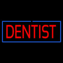 Red Dentist Blue Border Handmade Art Neon Sign